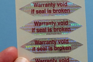 Hologrammpapier Security, silber mit Aufdruck