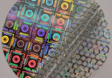 hologrammetikett security square dot