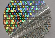 Hologrammfolie, hinterlässt als Sicherheitseffekt ein Wabenmuster